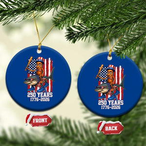 250th America Anniversary Ceramic Ornament Funny Tung Tung Tung Sahur Tralalero Tralala 4th of July