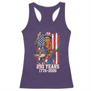 250th America Anniversary Racerback Tank Top Funny Tung Tung Tung Sahur Tralalero Tralala 4th of July
