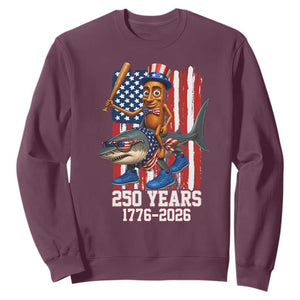 250th America Anniversary Sweatshirt Funny Tung Tung Tung Sahur Tralalero Tralala 4th of July