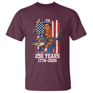 250th America Anniversary T Shirt Funny Tung Tung Tung Sahur Tralalero Tralala 4th of July