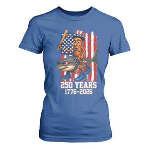 250th America Anniversary T Shirt For Women Funny Tung Tung Tung Sahur Tralalero Tralala 4th of July