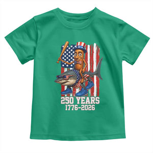 250th America Anniversary Toddler T Shirt Funny Tung Tung Tung Sahur Tralalero Tralala 4th of July