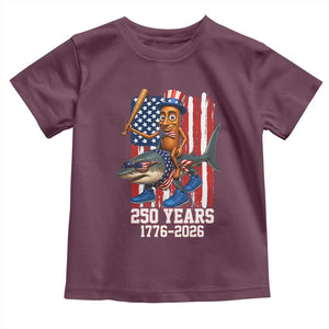 250th America Anniversary Toddler T Shirt Funny Tung Tung Tung Sahur Tralalero Tralala 4th of July
