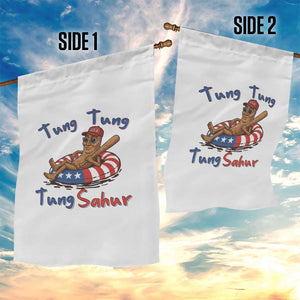 Tung Tung Tung Sahur Italian Brainrot 4th of July Garden Flag