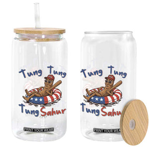 Tung Tung Tung Sahur Italian Brainrot 4th of July Glass Can