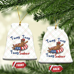 Tung Tung Tung Sahur Italian Brainrot 4th of July Ceramic Ornament