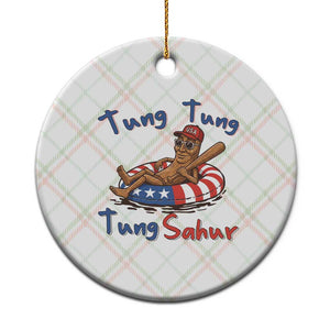 Tung Tung Tung Sahur Italian Brainrot 4th of July Ceramic Ornament