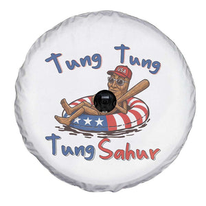 Tung Tung Tung Sahur Italian Brainrot 4th of July Spare Tire Cover