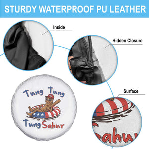 Tung Tung Tung Sahur Italian Brainrot 4th of July Spare Tire Cover