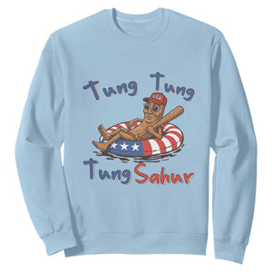Tung Tung Tung Sahur Italian Brainrot 4th of July Sweatshirt