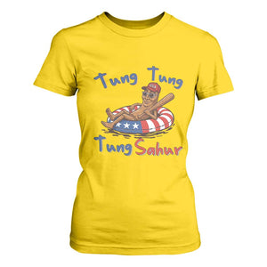 Tung Tung Tung Sahur Italian Brainrot 4th of July T Shirt For Women