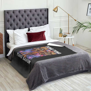 Tung Tung Sahur Italian Brainrot 4th Of July Meme Throw Blanket TS14 Print Your Wear