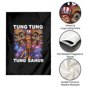 Tung Tung Sahur Italian Brainrot 4th Of July Meme Garden Flag TS14 Print Your Wear