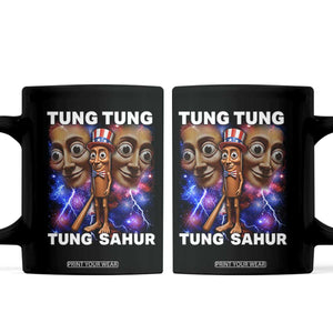 Tung Tung Sahur Italian Brainrot 4th Of July Meme Coffee Mug TS14 Black Print Your Wear