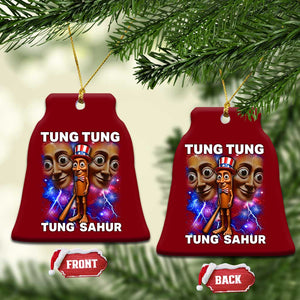 Tung Tung Sahur Italian Brainrot 4th Of July Meme Ceramic Ornament TS14 Print Your Wear