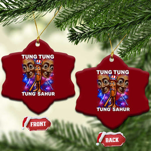 Tung Tung Sahur Italian Brainrot 4th Of July Meme Ceramic Ornament TS14 Print Your Wear