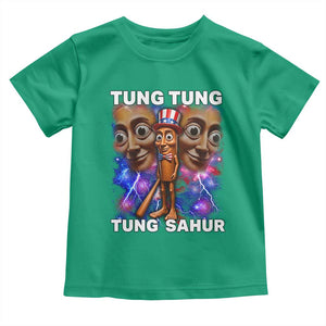 Tung Tung Sahur Italian Brainrot 4th Of July Meme Toddler T Shirt TS14 Irish Green Print Your Wear