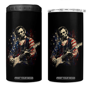 Abraham Lincoln Playing Guitar 4th of July 4 in 1 Can Cooler Tumbler TS14 One Size: 16 oz Black Print Your Wear