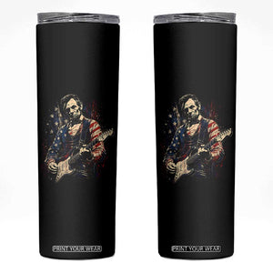 Abraham Lincoln Playing Guitar 4th of July Skinny Tumbler TS14 Black Print Your Wear