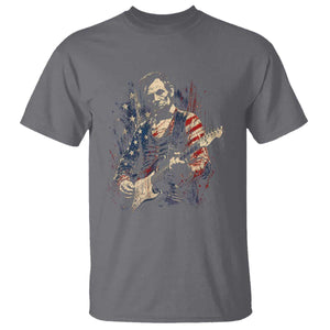 Abraham Lincoln Playing Guitar 4th of July T Shirt TS14 Charcoal Print Your Wear
