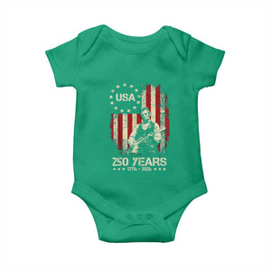 America's 250th Abraham Lincoln Playing Guitar Baby Onesie TS14 Irish Green Print Your Wear