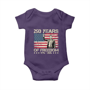 America 250 Years Baby Onesie Charlie Kirk American Flag Freedom TS14 Purple Print Your Wear