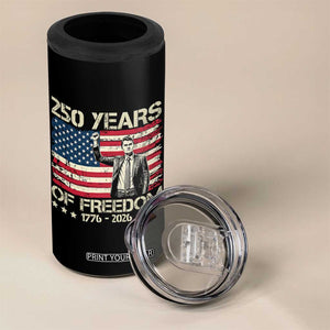 America 250 Years 4 in 1 Can Cooler Tumbler Charlie Kirk American Flag Freedom TS14 Print Your Wear
