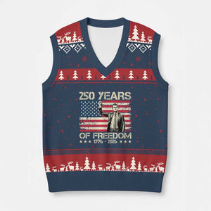 America 250 Years V-Neck Knit Sweater Vest Charlie Kirk American Flag Freedom TS14 Navy Red Print Your Wear