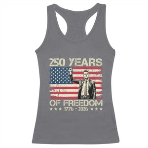 America 250 Years Racerback Tank Top Charlie Kirk American Flag Freedom TS14 Charcoal Print Your Wear