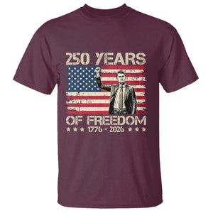 America 250 Years T Shirt Charlie Kirk American Flag Freedom TS14 Maroon Print Your Wear