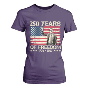 America 250 Years T Shirt For Women Charlie Kirk American Flag Freedom TS14 Purple Print Your Wear