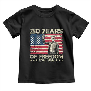 America 250 Years Toddler T Shirt Charlie Kirk American Flag Freedom TS14 Black Print Your Wear