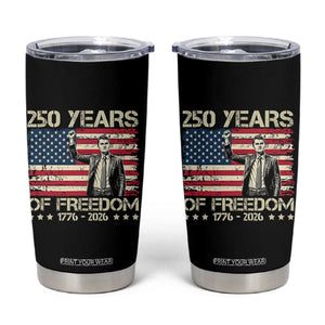 America 250 Years Tumbler Cup Charlie Kirk American Flag Freedom TS14 Black Print Your Wear