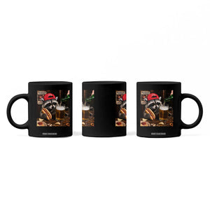 Patriotic USA Raccoon Drinking Beer Coffee Mug 4th of July Meme