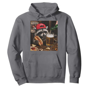 Patriotic USA Raccoon Drinking Beer Hoodie 4th of July Meme