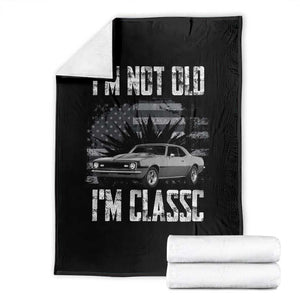 I'm Not Old I'm Classic Throw Blanket Retro American Muscle Car Classic USA