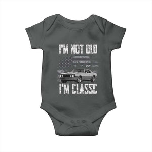 I'm Not Old I'm Classic Baby Onesie Retro American Muscle Car Classic USA