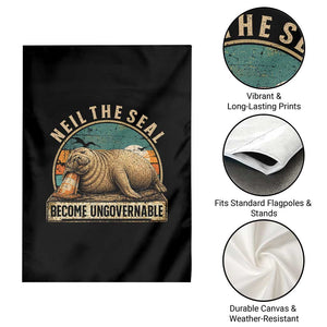 Neil The Seal Become Ungovernable Garden Flag Funny Elephant Seal Meme TS14 Print Your Wear