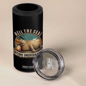 Neil The Seal Become Ungovernable 4 in 1 Can Cooler Tumbler Funny Elephant Seal Meme TS14 Print Your Wear
