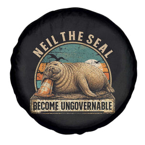 Neil The Seal Become Ungovernable Spare Tire Cover Funny Elephant Seal Meme TS14 Print Your Wear