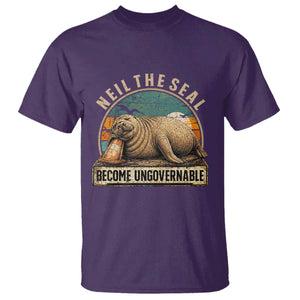 Neil The Seal Become Ungovernable T Shirt Funny Elephant Seal Meme TS14 Purple Print Your Wear