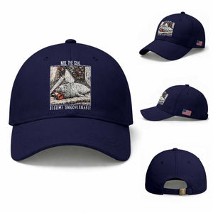 Neil The Seal Become Ungovernable Baseball Cap Vintage Elephant Seal Animal Meme TS14 Baseball Cap Universal Fit Dark Blue Print Your Wear