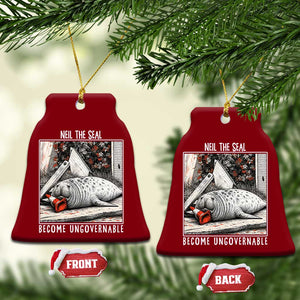 Neil The Seal Become Ungovernable Ceramic Ornament Vintage Elephant Seal Animal Meme TS14 Print Your Wear