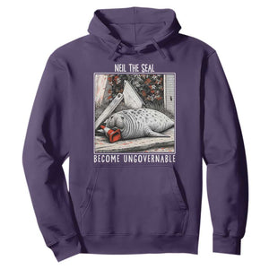 Neil The Seal Become Ungovernable Hoodie Vintage Elephant Seal Animal Meme TS14 Purple Print Your Wear
