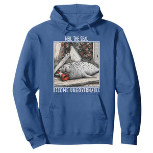 Neil The Seal Become Ungovernable Hoodie Vintage Elephant Seal Animal Meme TS14 Royal Blue Print Your Wear