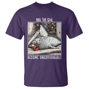 Neil The Seal Become Ungovernable T Shirt Vintage Elephant Seal Animal Meme TS14 Purple Print Your Wear
