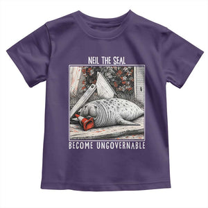 Neil The Seal Become Ungovernable Toddler T Shirt Vintage Elephant Seal Animal Meme TS14 Purple Print Your Wear