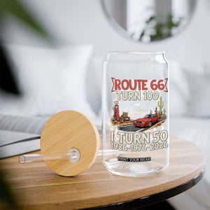 Highway 66 Turn 100 I Turn 50 Glass Can Vintage 1976 Road Sign Classic Muscle Car Lover 50 Year Old Gift TS14 Print Your Wear