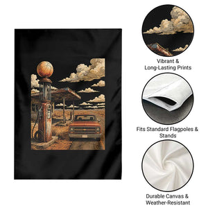 Highway 66 Classic Gas Pump Desert Classic Pickup Truck Car Lover Garden Flag TS14 Print Your Wear