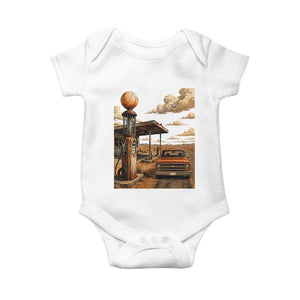 Highway 66 Classic Gas Pump Desert Classic Pickup Truck Car Lover Baby Onesie TS14 White Print Your Wear